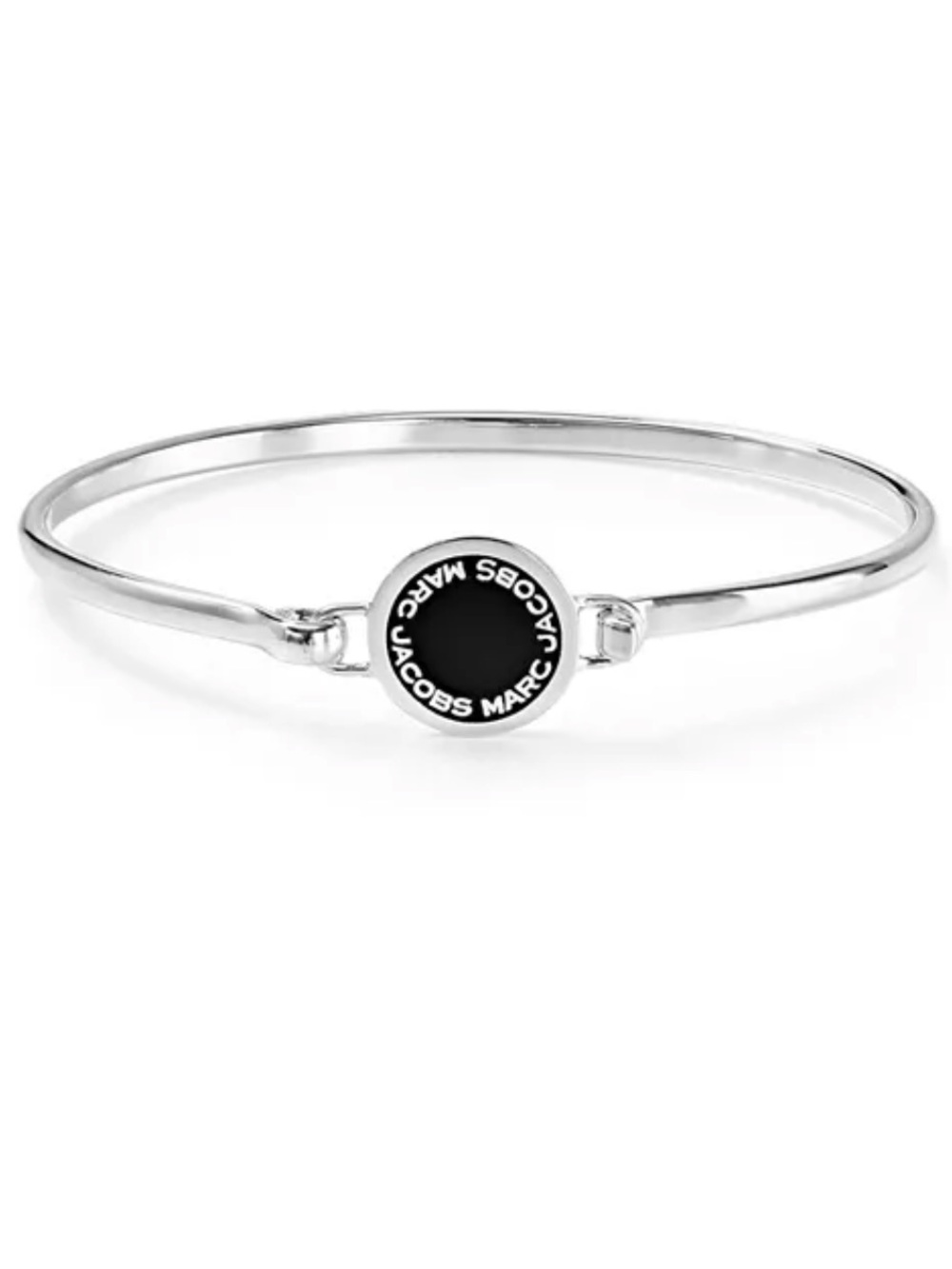 Marc by Marc Jacobs Hinge Bangle with Black Logo Disc